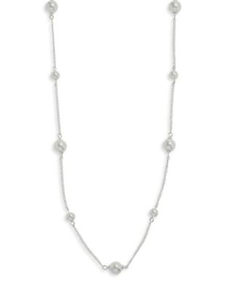 Lauren Ralph Lauren Faux Pearl Illusion Necklace - WHITE