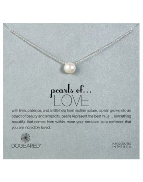 Dogeared Pearls of Love Large Pearl Single Strand Necklace - SILVER
