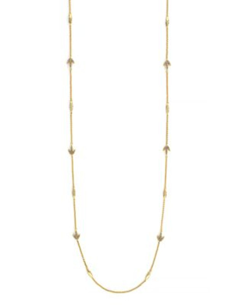 Louise Et Cie Feather Station Necklace - GOLD