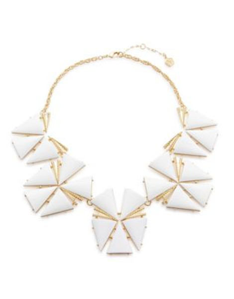Trina Turk Geometric Flower Collar Necklace - WHITE