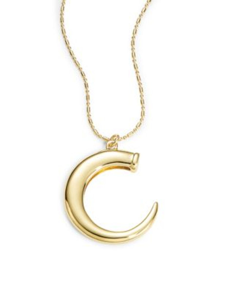 Trina Turk Half Moon Pendant Necklace - GOLD