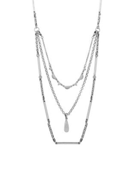 Lucky Brand Multi-Layer Chain Necklace - SILVER