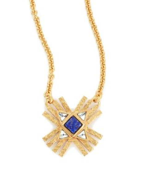 Gerard Yosca Mesa Lapis Pendant Necklace - GOLD