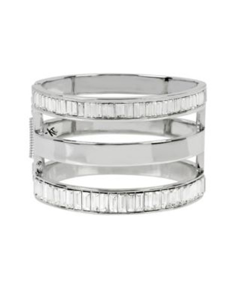 Kenneth Cole New York Baguette Cut-Out Bangle Bracelet - WHITE