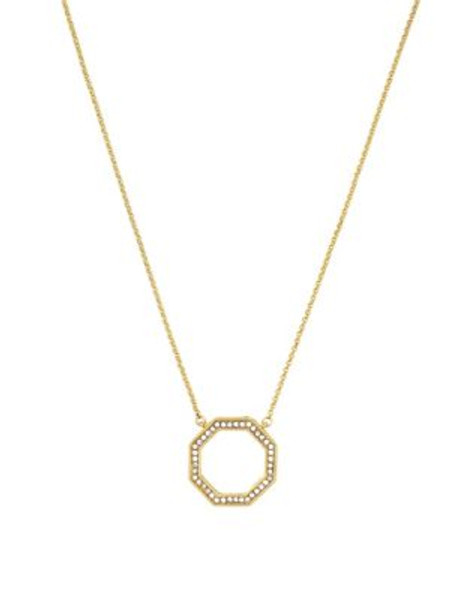 Louise Et Cie Open Pave Octagon Pendant - GOLD