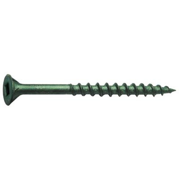 6x1-5/8 Green Deck Screws - 100 Pieces