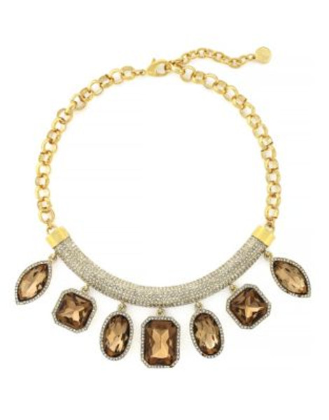 Vince Camuto Pave Stone Cluster Necklace - GOLD