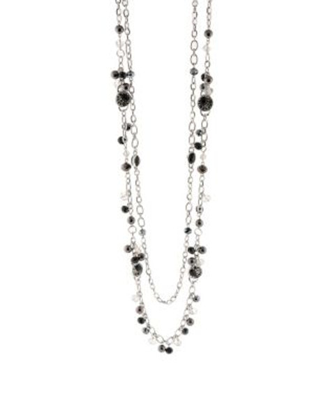 Jones New York Two-Row Speckled Scatter Necklace - BLACK