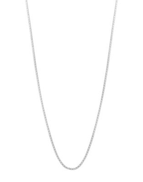 Expression 20" Sterling Silver Medium Box Chain Necklace - SILVER - 18