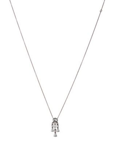 Nadri Cubic Zirconia Drop Pendant Necklace - GREY