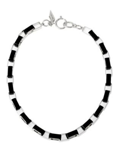 Diane Von Furstenberg Love Links Metal Necklace - BLACK