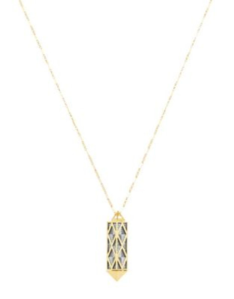 Trina Turk Two-Tone Geometric Pendant Necklace - GOLD