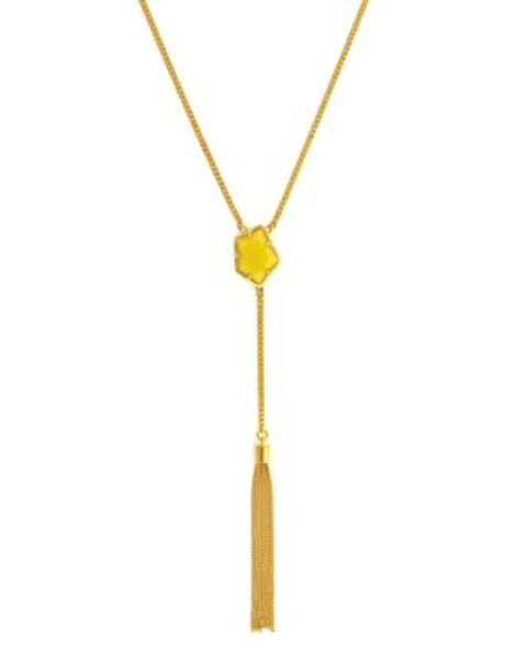 Vince Camuto Center Stone Y Necklace - YELLOW