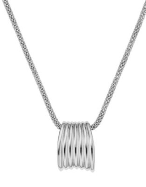 Skagen Denmark Ditte Silver Tone Pendant Necklace - SILVER