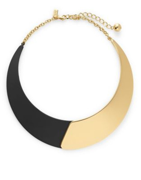 Kate Spade New York Dive In Plate Statement Necklace - BLACK