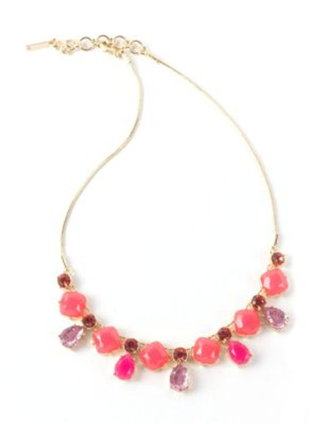 Nine West Summer Social Frontal Necklace - CORAL