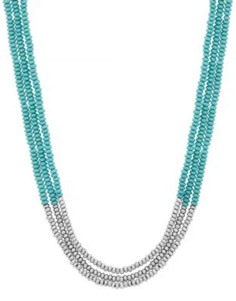 Lucky Brand Turquoise Beaded Necklace - TURQUOISE