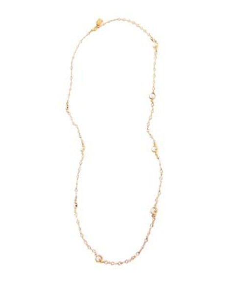 Anne Klein Elongated Necklace with Faux Pearls - IVORY