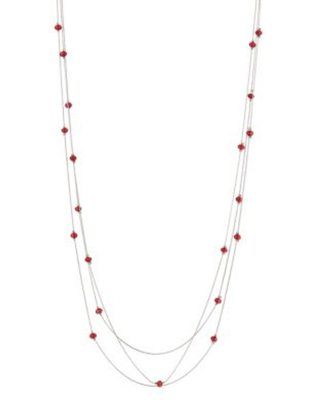 Expression Multi Rope Chain Necklace - RED