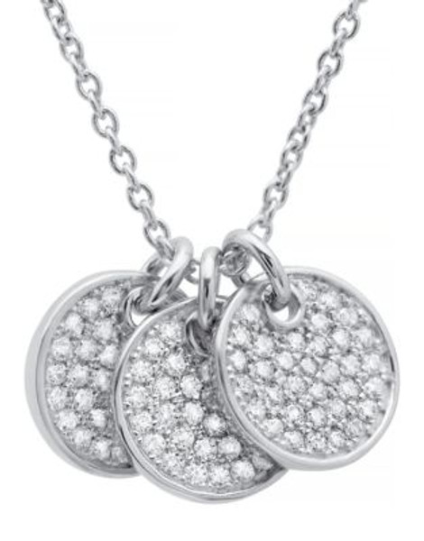 Crislu Pave Circle Necklace - SILVER