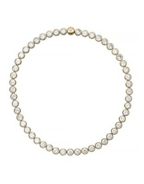 Michael Kors Park Avenue Faceted Stone Tennis Necklace - GOLD