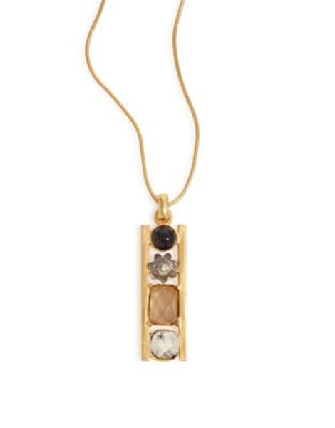 Gerard Yosca Bar Charm Pendant Necklace - GOLD