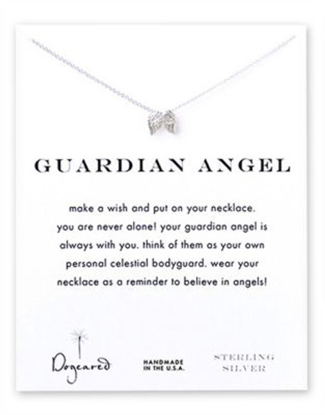 Dogeared Reminder Guardian Angel Single Strand Necklace - SILVER