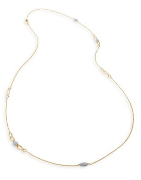 Nadri Lola Pavé Link Station Necklace - GOLD/SILVER