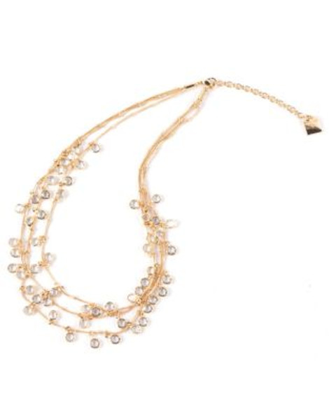 Anne Klein Beacon Crystal Shaky Necklace - GOLD