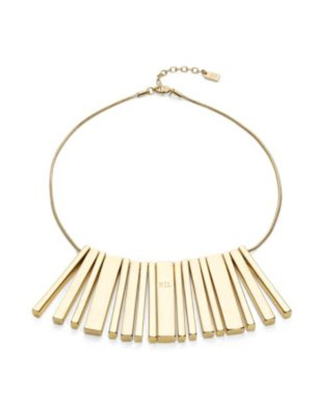 Lauren Ralph Lauren Golden Bar Statement Necklace - GOLD