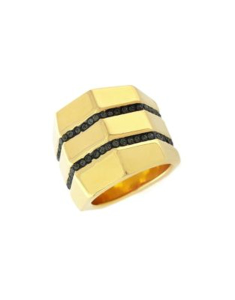 Louise Et Cie Double Pave Stripe Ring - GOLD - 7