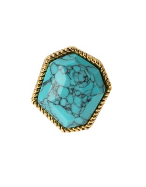 Diane Von Furstenberg Paloma Beach Metal Ring - TURQUOISE