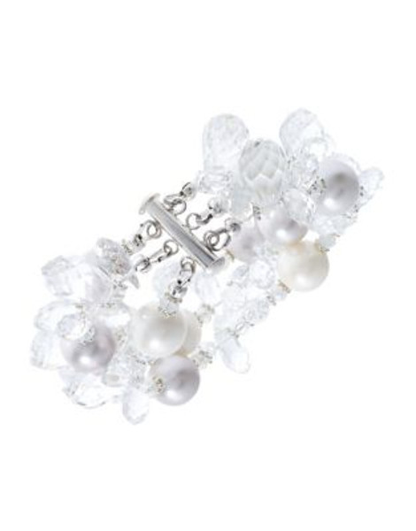 Jon De Porter Triple-Strand Cluster Bracelet - WHITE