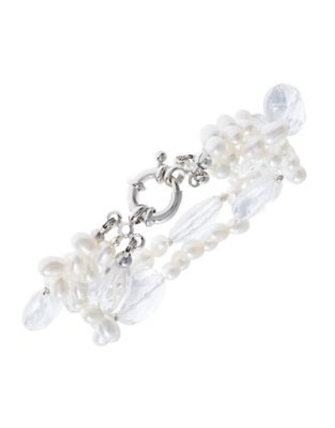 Jon De Porter Double-Strand Mixed Bracelet - WHITE