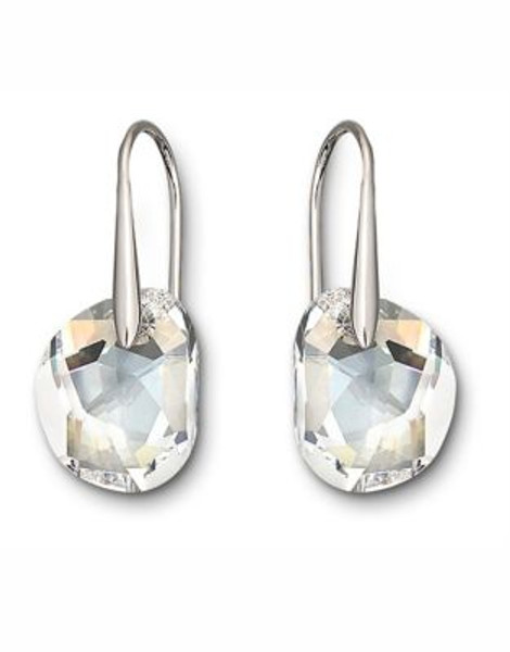 Swarovski Galet Clear Pierced Earrings - SILVER