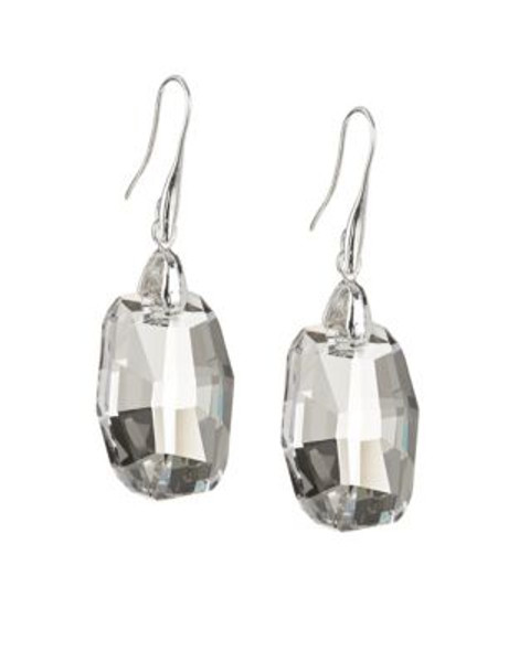Shay Lowe Silver Plated Drop Earrings with Swarovski Crystal - SILVER