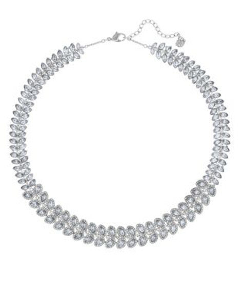 Swarovski Silver Tone Swarovski Crystal Baron Collar Necklace - SILVER