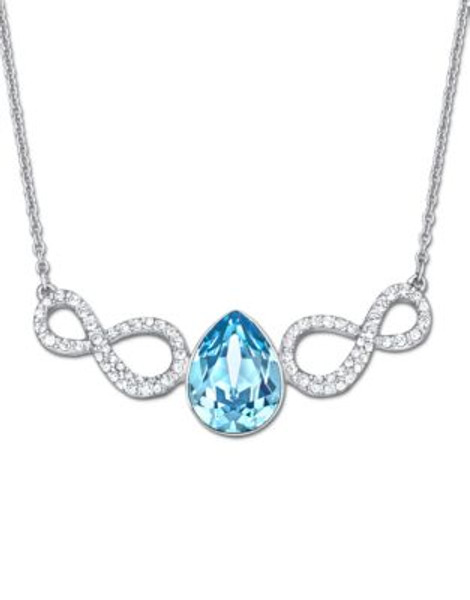 Swarovski Silver Tone Swarovski Crystal Afire Collar Necklace - BLUE