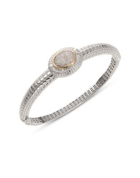 Fine Jewellery 14K Yellow Gold Sterling Silver 0.20 tcw Diamond Bracelet - DIAMOND