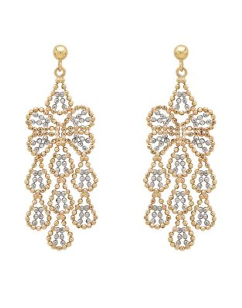 Fine Jewellery 14K Yellow Gold Beaded Chandelier Earrings - GOLD