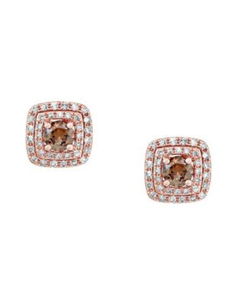 Effy 14K Rose Gold Espresso Diamond Earrings - DIAMOND