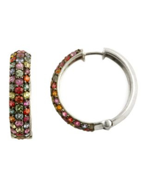 Effy Sterling Silver Multi Coloured Sapphire Earrings - MULTI COLOURED - 7