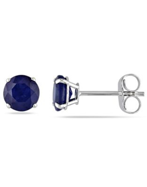 Concerto 1.2 CT TGW Sapphire Ear Pin 14k White Gold Earrings - SAPPHIRE