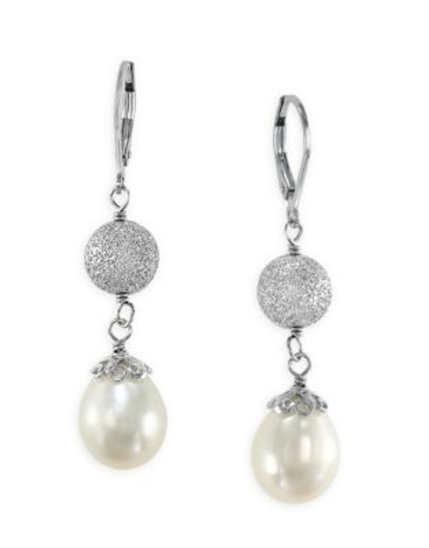 Effy Sterling Silver Freshwater Pearl Drop Earrings - PEARL