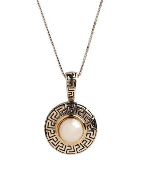 Fine Jewellery 14K Yellow Gold and Sterling Silver Round Pearl Pendant - GOLD/SILVER