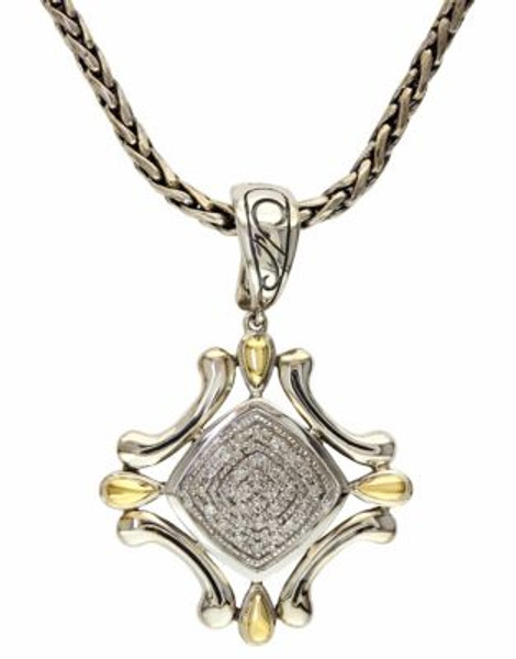 Effy 18k Yellow Gold and Silver Diamond Pendant - DIAMOND