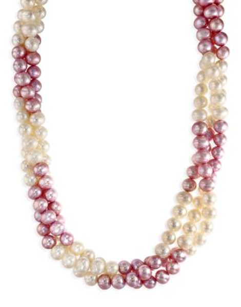 Effy Sterling Silver 6.5mm Dyed Freshwater Pearl Necklace - PEARL