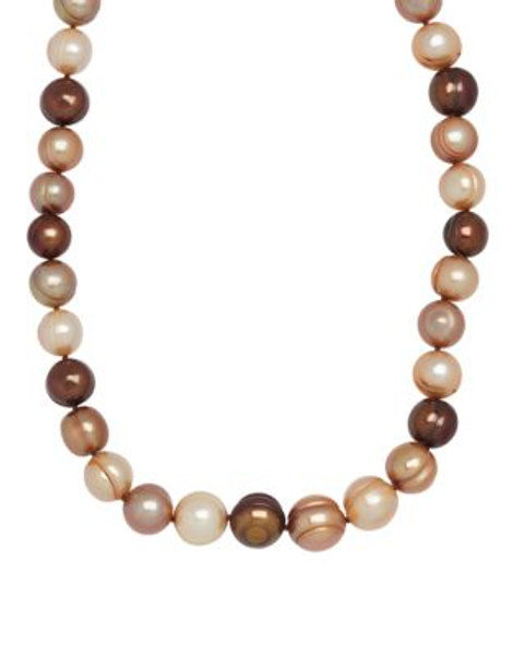 Honora Style Leopard Pearl Strand Necklace - MULTI