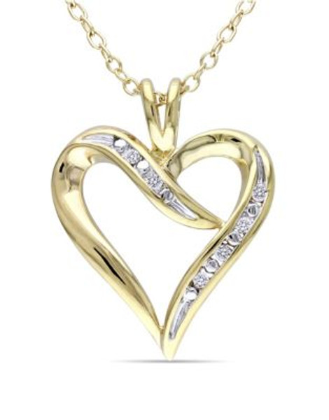 Concerto Diamond Swirl Heart Necklace - DIAMOND