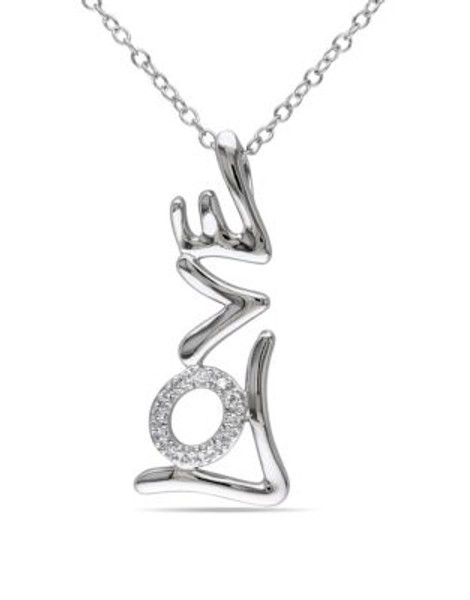 Concerto Diamond Love Sterling Silver Necklace - DIAMOND